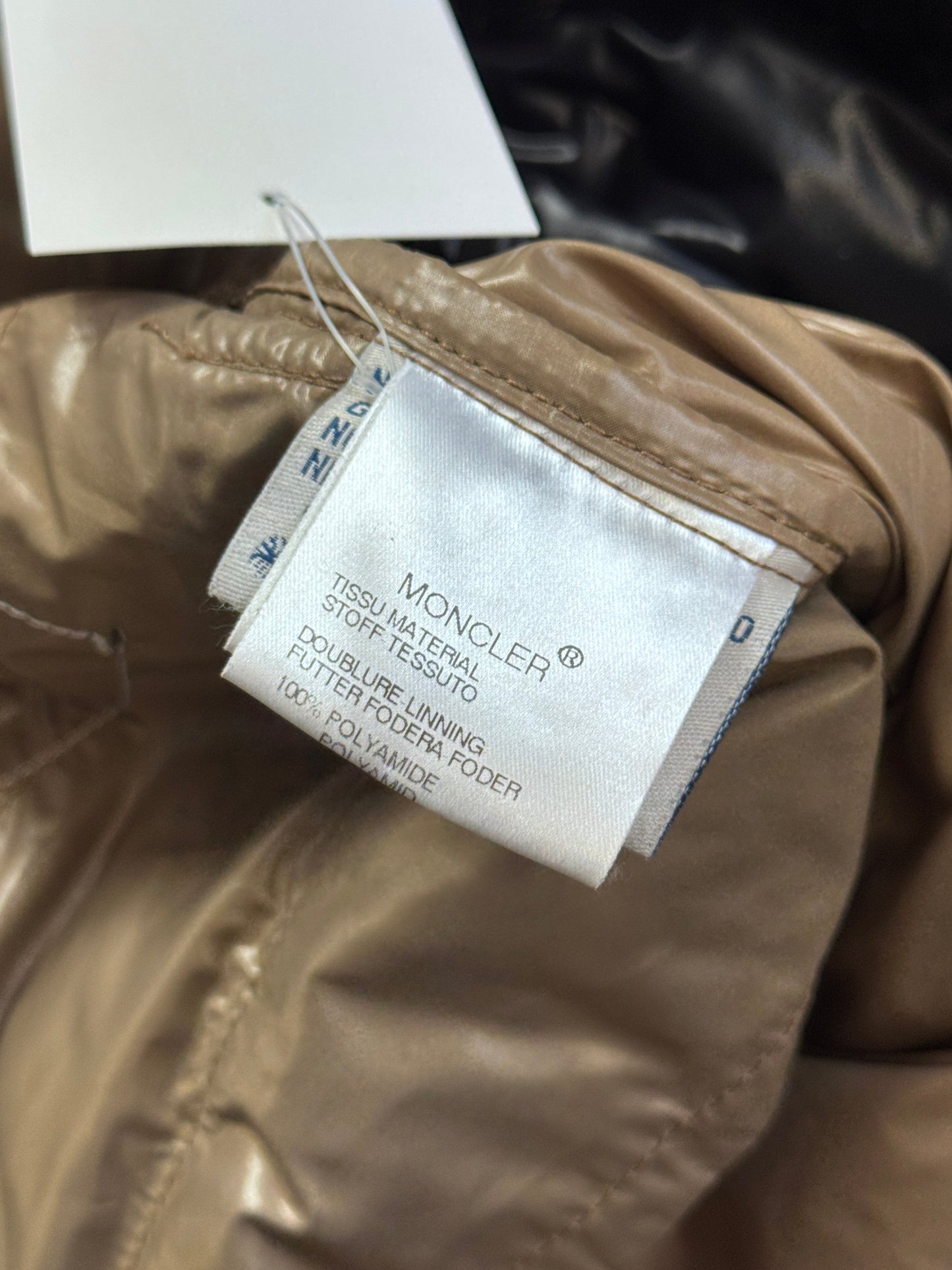 Moncler Black Poly Logo Patch Feather Down Puffer Jacket