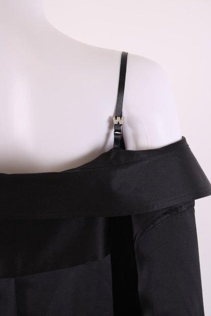 T By Alexander Wang L/S Satin Shirt Black M | Default Title, Black