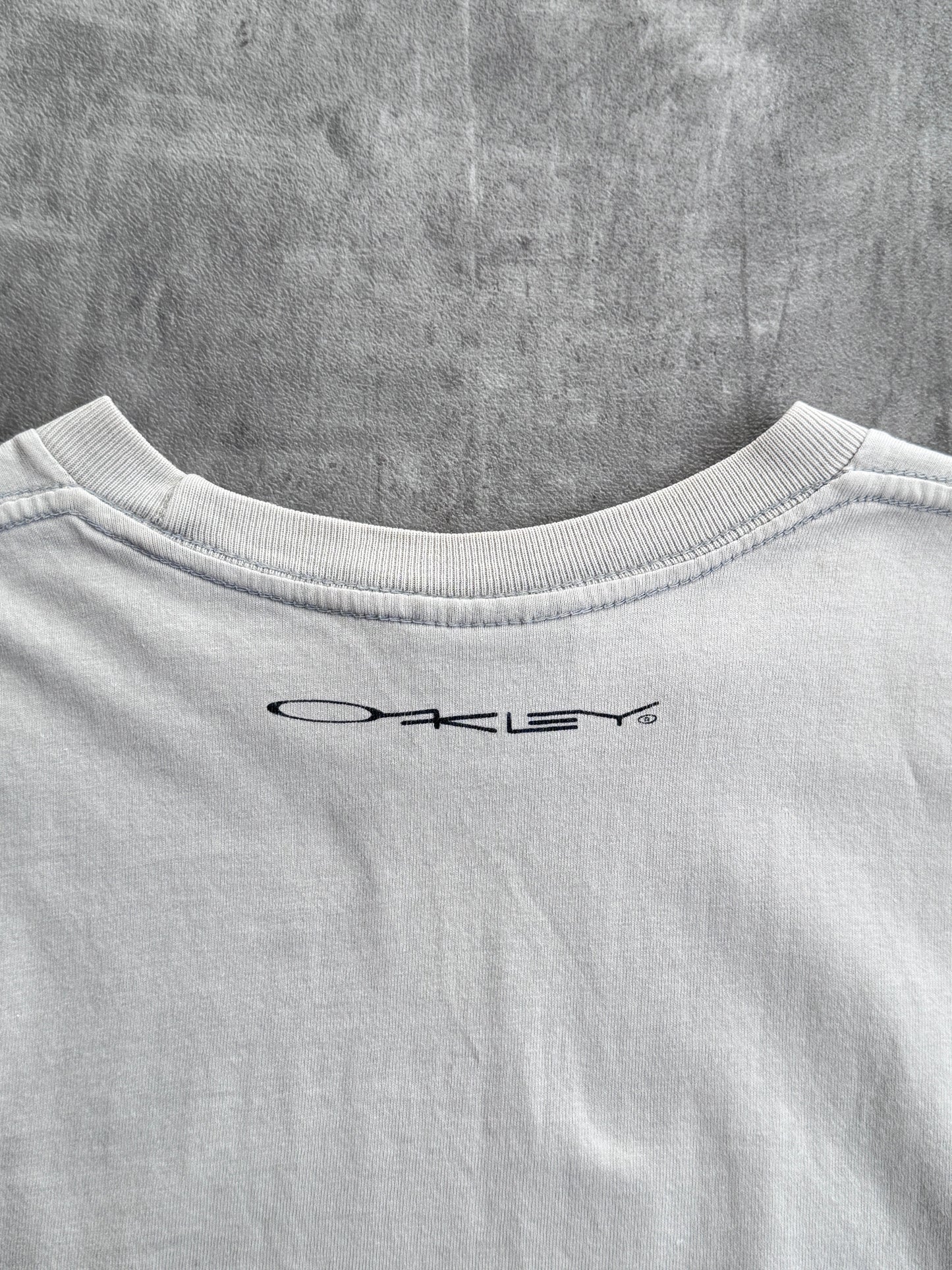 2000s Oakley 'Racing Jacket' Beige Tee