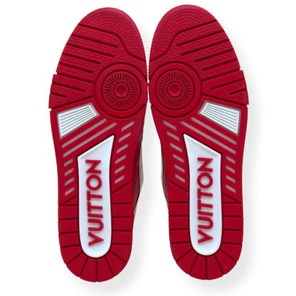 LOUIS VUITTON LV TRAINER SNEAKER RED WHITE MONOGRAM UK10 | UK 10, Red