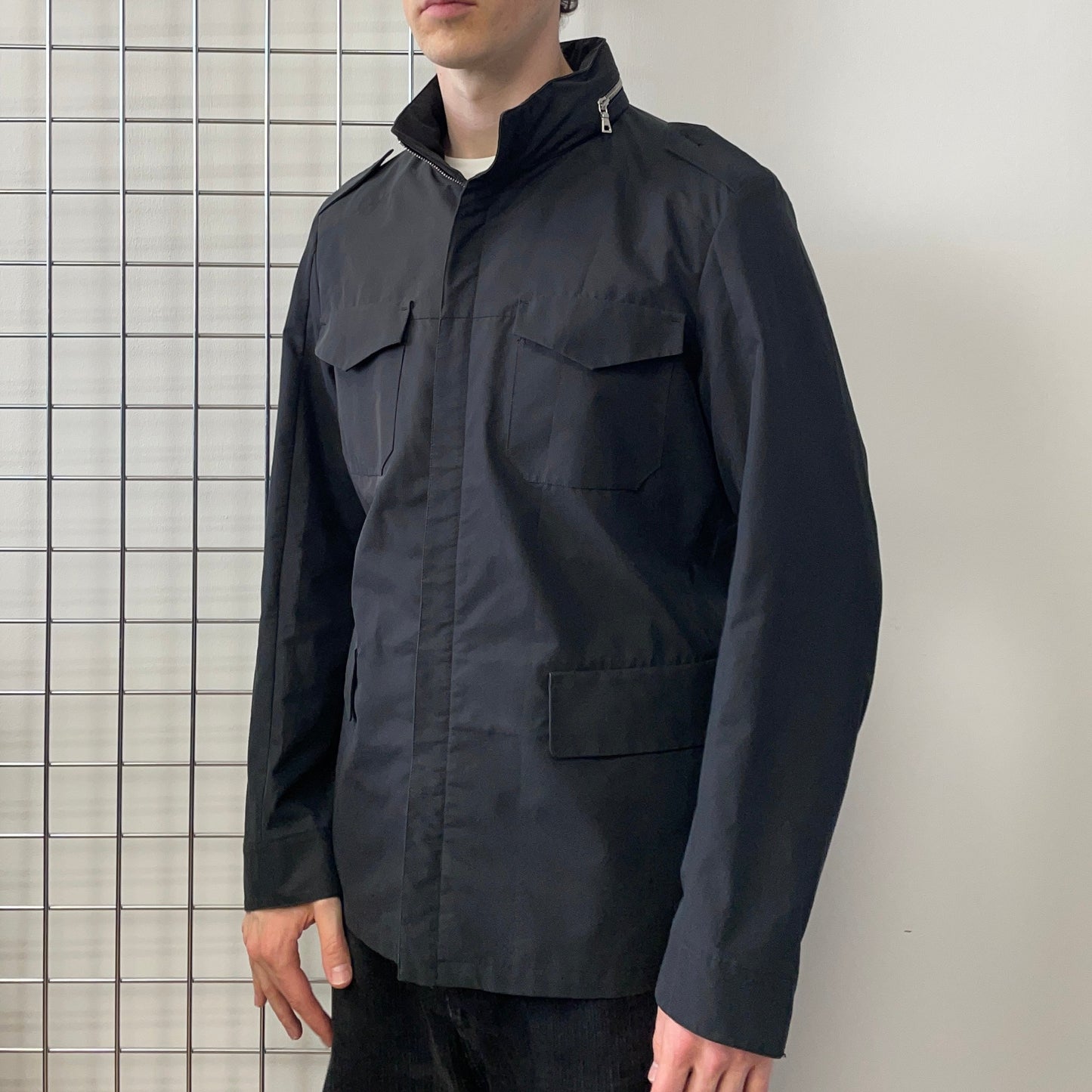 Prada Black 2010 Belted Field Jacket | Large, Black