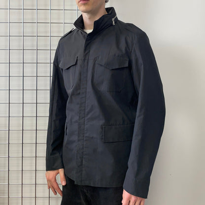 Prada Black 2010 Belted Field Jacket | Large, Black