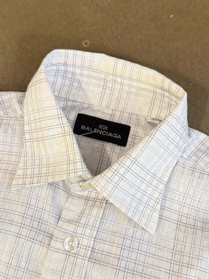 Balenciaga White Check SS Shirt