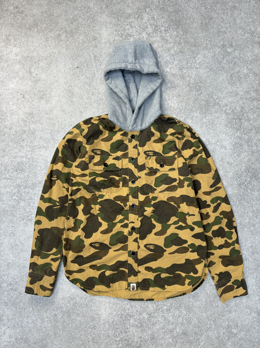 A Bathing Ape Camo Hooded Shirt