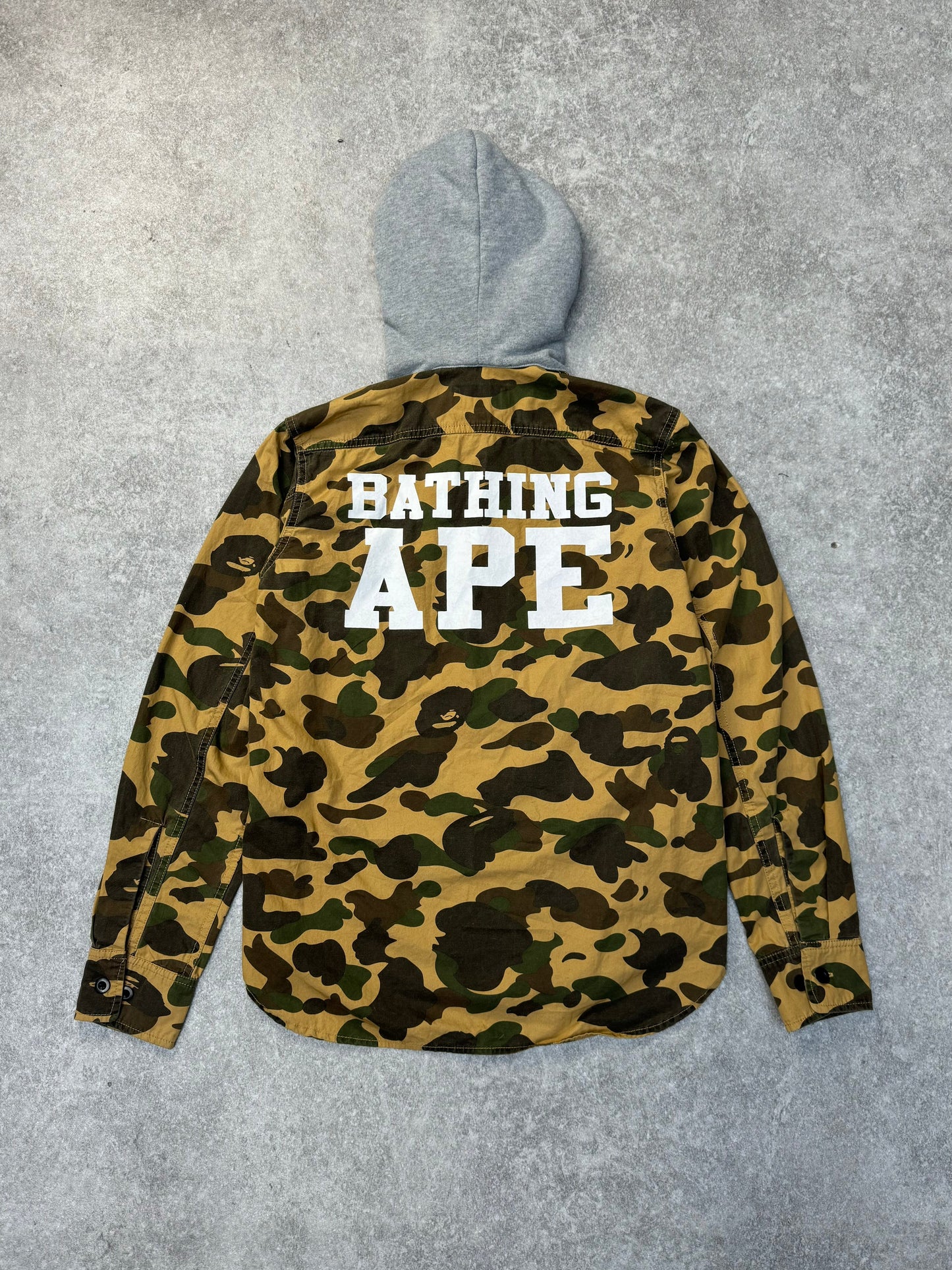 A Bathing Ape Camo Hooded Shirt