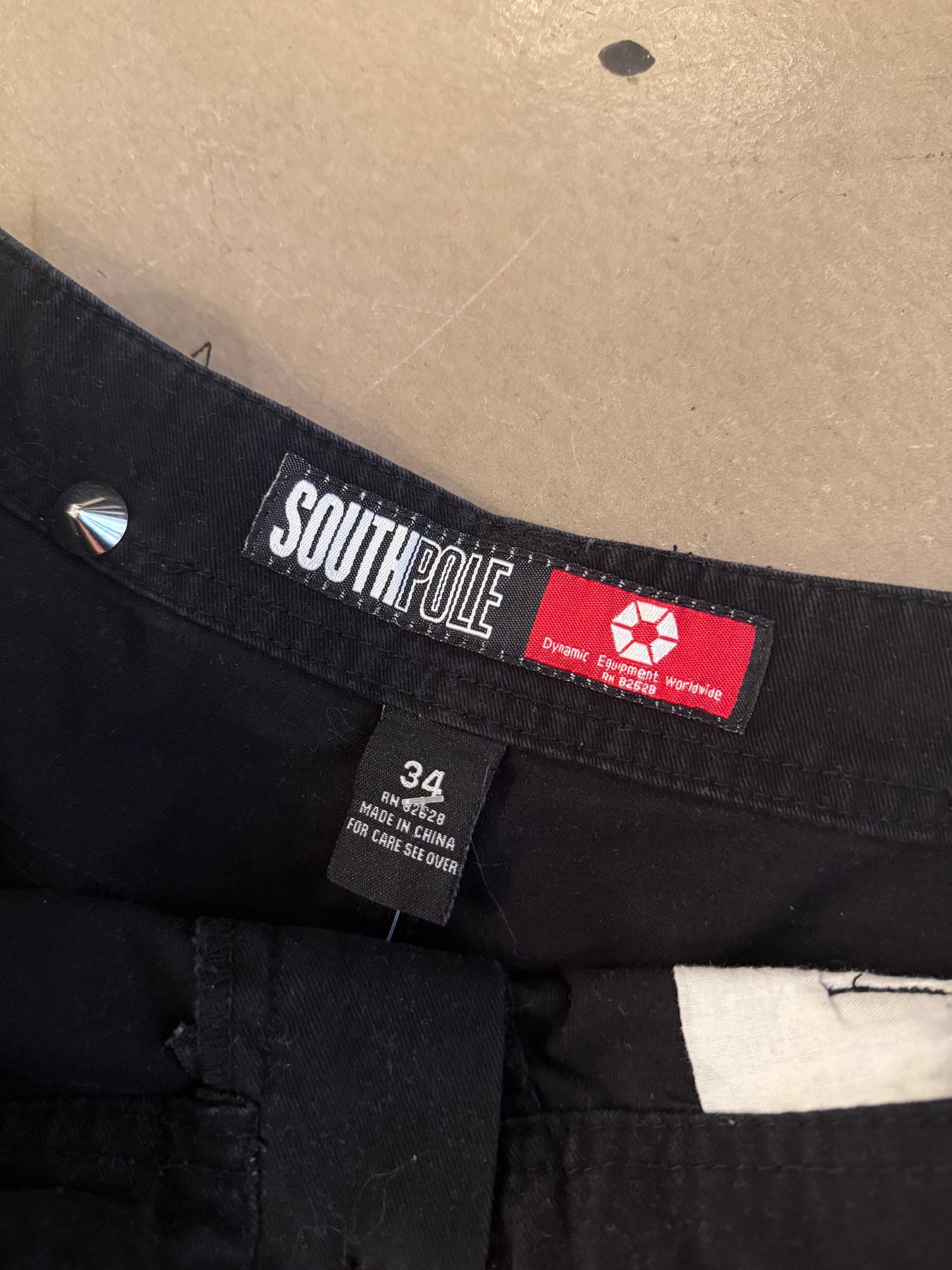 Southpole Black Cargo Shorts
