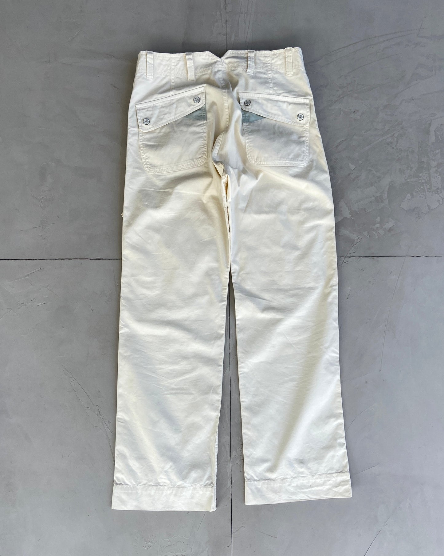 DIESEL 2000'S CREAM CARGO TROUSERS - W29"