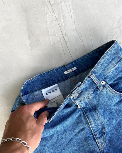 MIU MIU SS19 'LOGO POCKET' JEANS - W26"