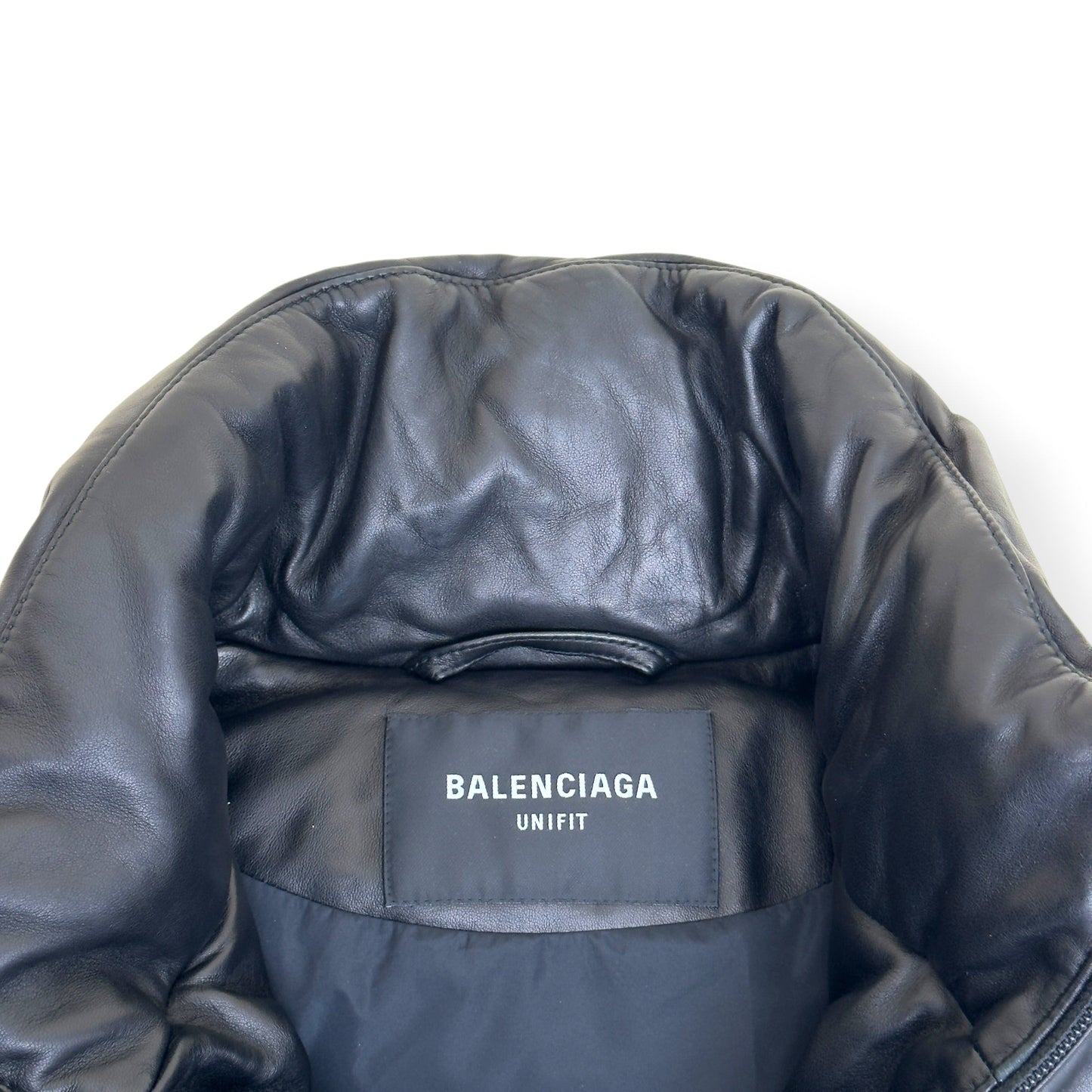 BALENCIAGA OVERSIZED SPORTY B SOFT LEATHER PUFFER VEST BLACK S | Small, Black