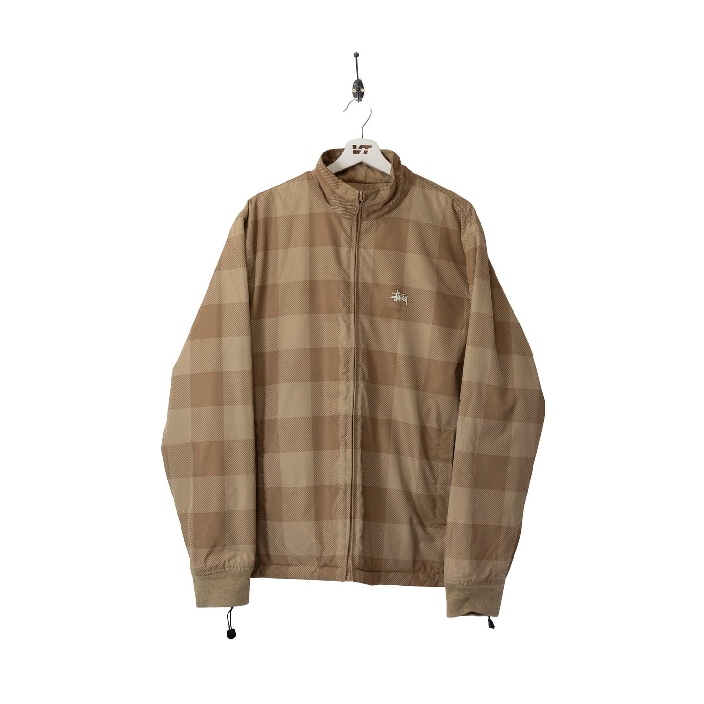 Stussy Plaid Graphic Quilted Coach Jacket