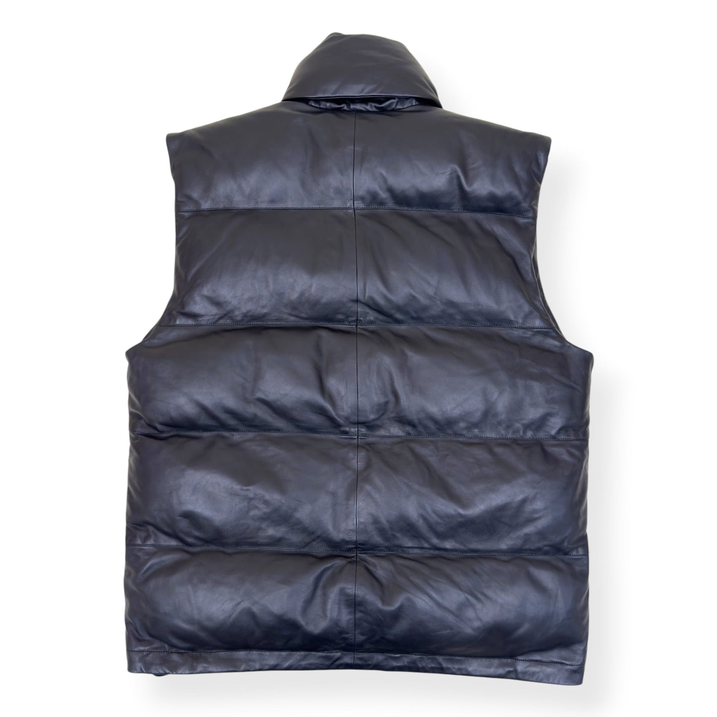 BALENCIAGA OVERSIZED SPORTY B SOFT LEATHER PUFFER VEST BLACK S | Small, Black