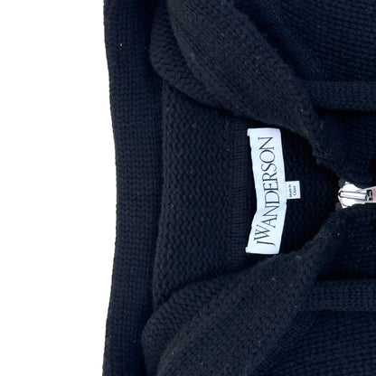 JW ANDERSON ‘ANCHOR JWA’ WOOL HOODIE BLACK XL | XL, Black