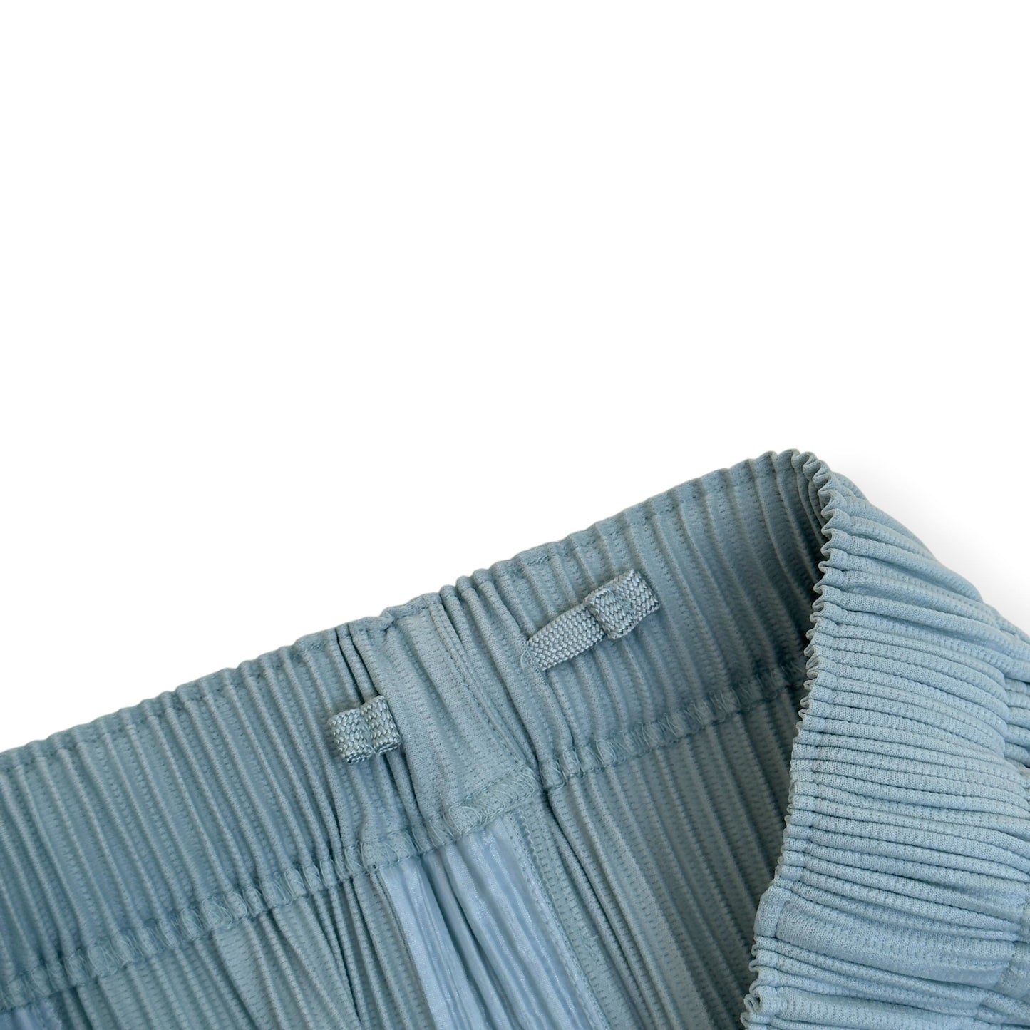 ISSEY MIYAKE HOMME PLISSÉ PLEATED TROUSERS LIGHT BLUE 3 / M | Medium, Blue