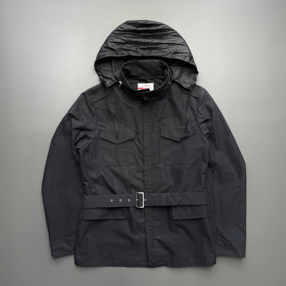 Prada Black 2010 Belted Field Jacket | Large, Black