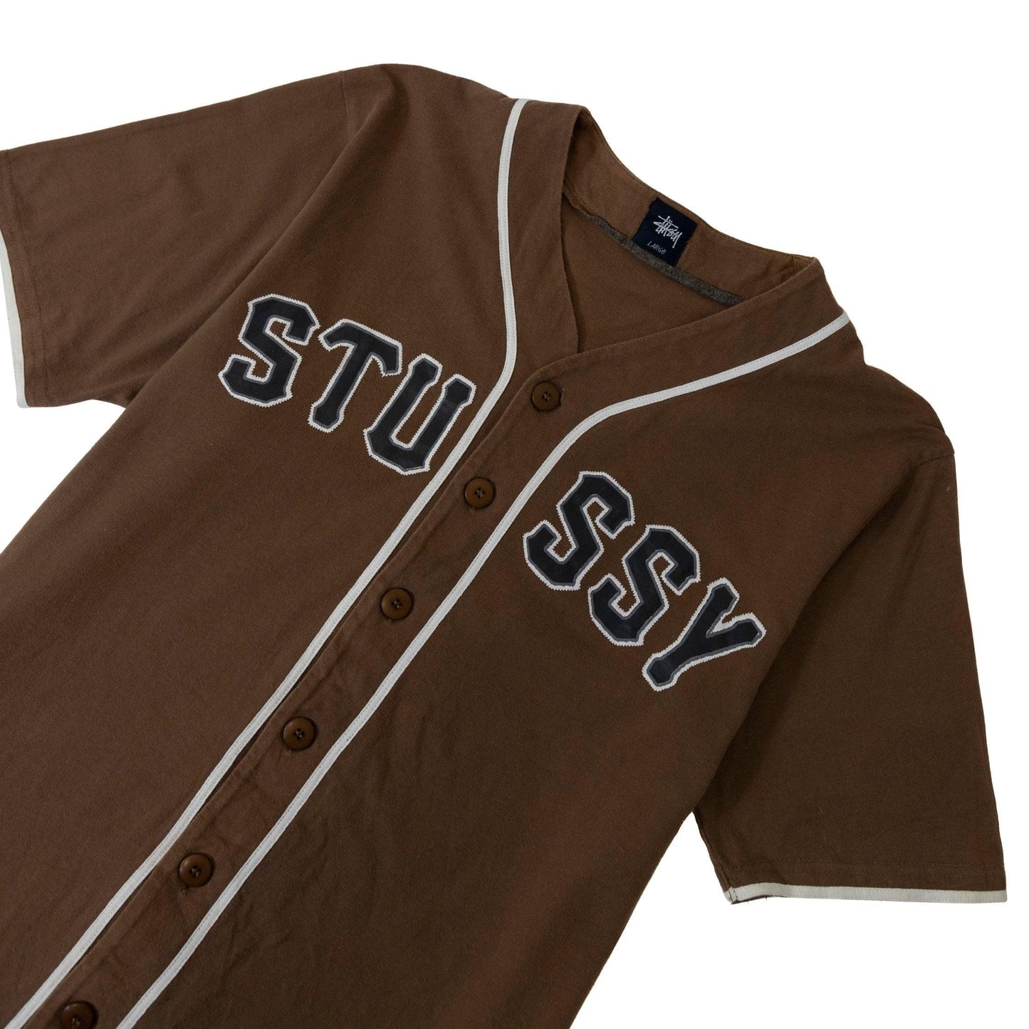 Stussy Spellout Graphic Button-Down Basketball Jersey