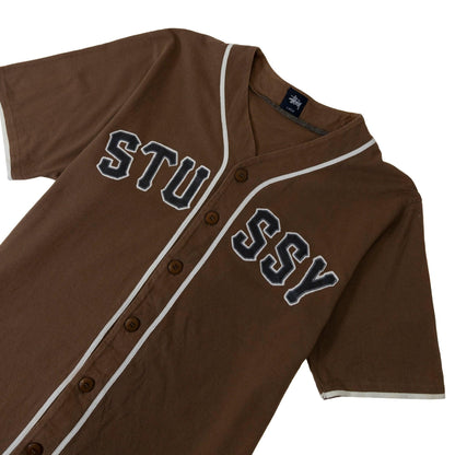 Stussy Spellout Graphic Button-Down Basketball Jersey
