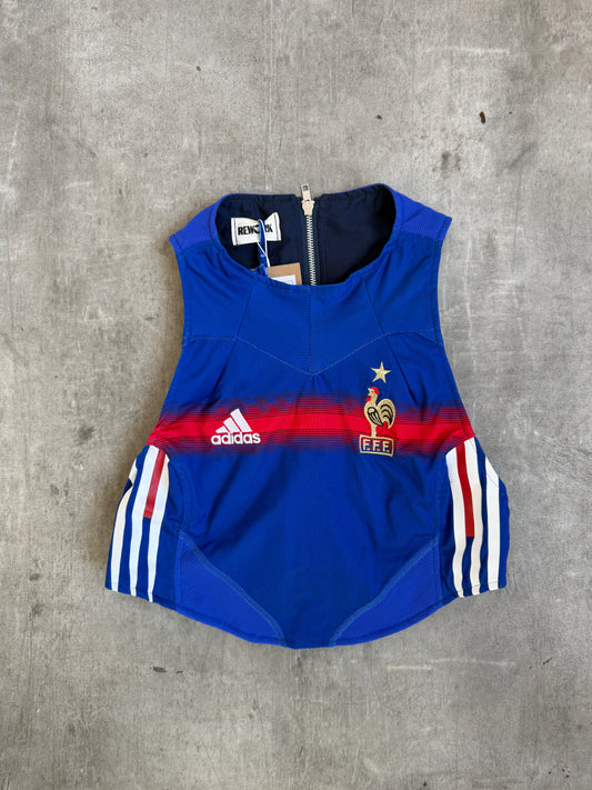 VT Rework : France Lace Football Vest | Medium, Blue
