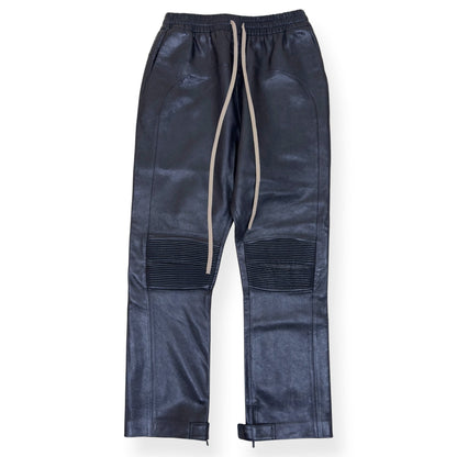 FEAR OF GOD STRAIGHT-LEG FULL-GRAIN LEATHER TROUSERS BLACK L | Large, Black