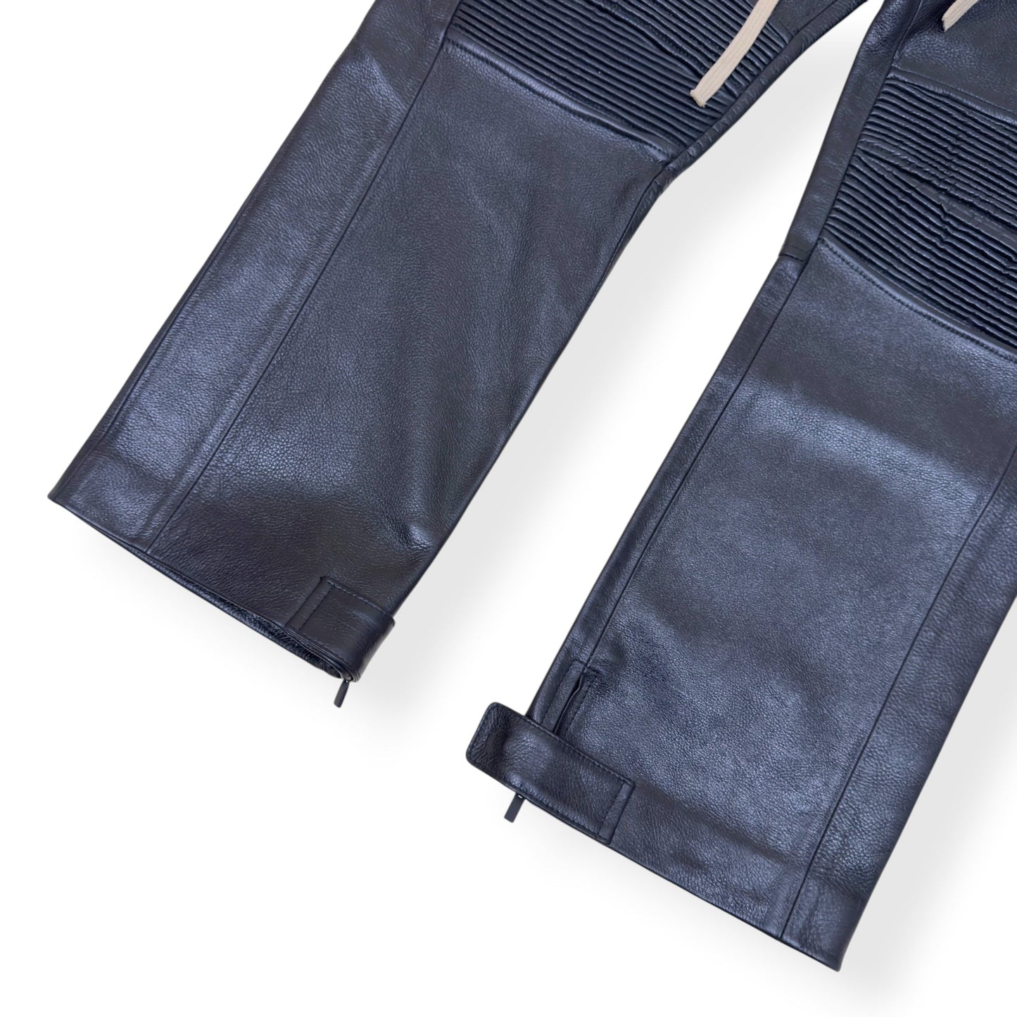 FEAR OF GOD STRAIGHT-LEG FULL-GRAIN LEATHER TROUSERS BLACK L | Large, Black