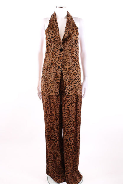Twinset Waist Coat/ Trouser Co-Ord Leopard Print 10 | Default Title, Leopard Print