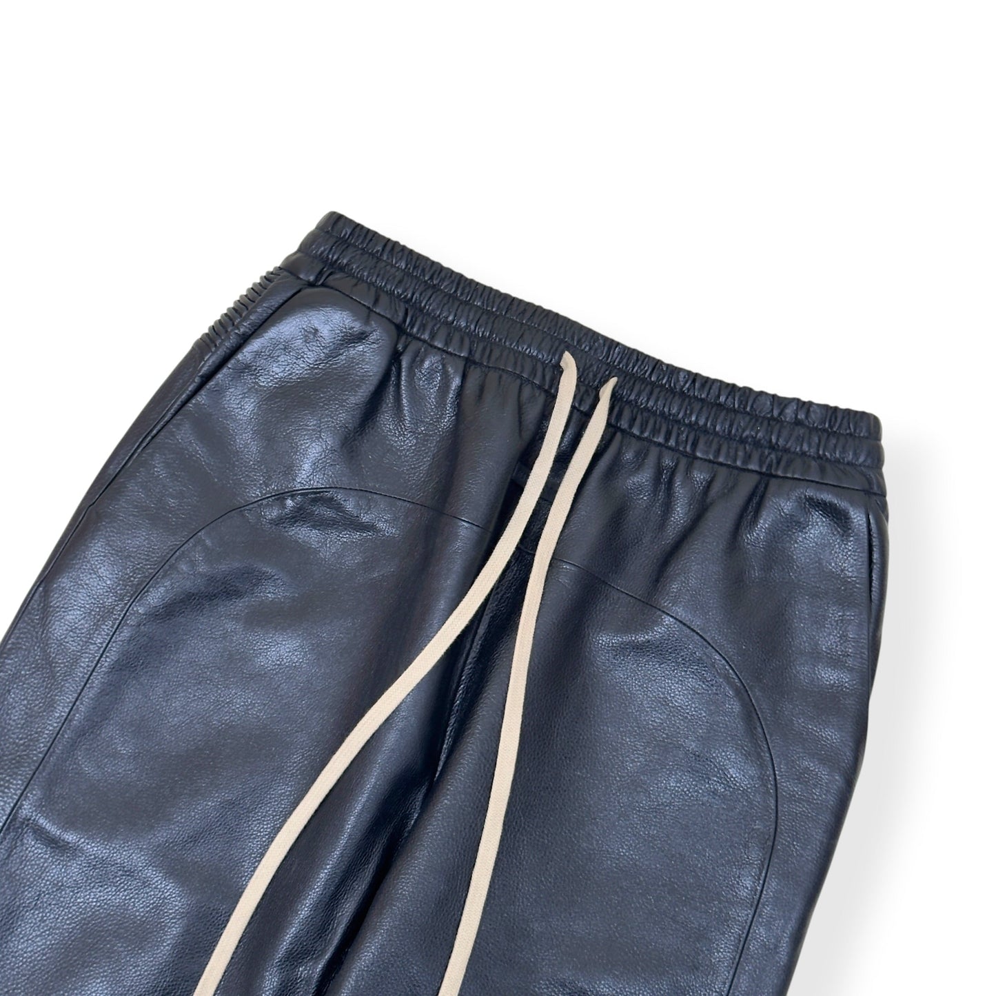 FEAR OF GOD STRAIGHT-LEG FULL-GRAIN LEATHER TROUSERS BLACK L | Large, Black