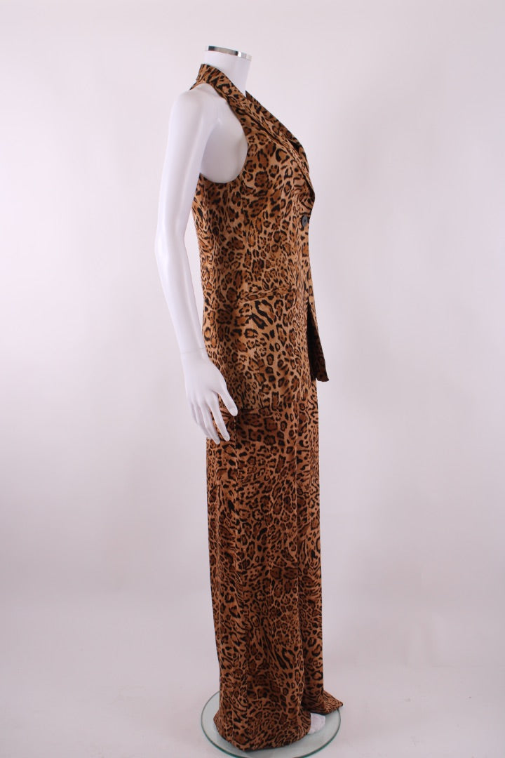 Twinset Waist Coat/ Trouser Co-Ord Leopard Print 10 | Default Title, Leopard Print