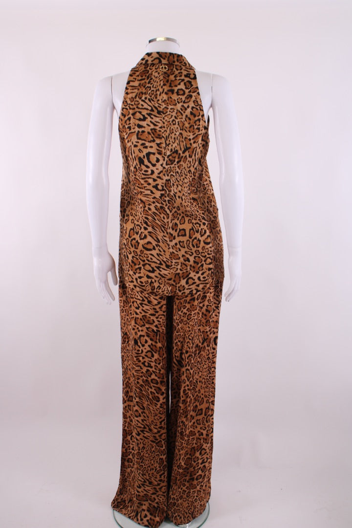Twinset Waist Coat/ Trouser Co-Ord Leopard Print 10 | Default Title, Leopard Print
