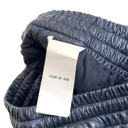 FEAR OF GOD STRAIGHT-LEG FULL-GRAIN LEATHER TROUSERS BLACK L | Large, Black