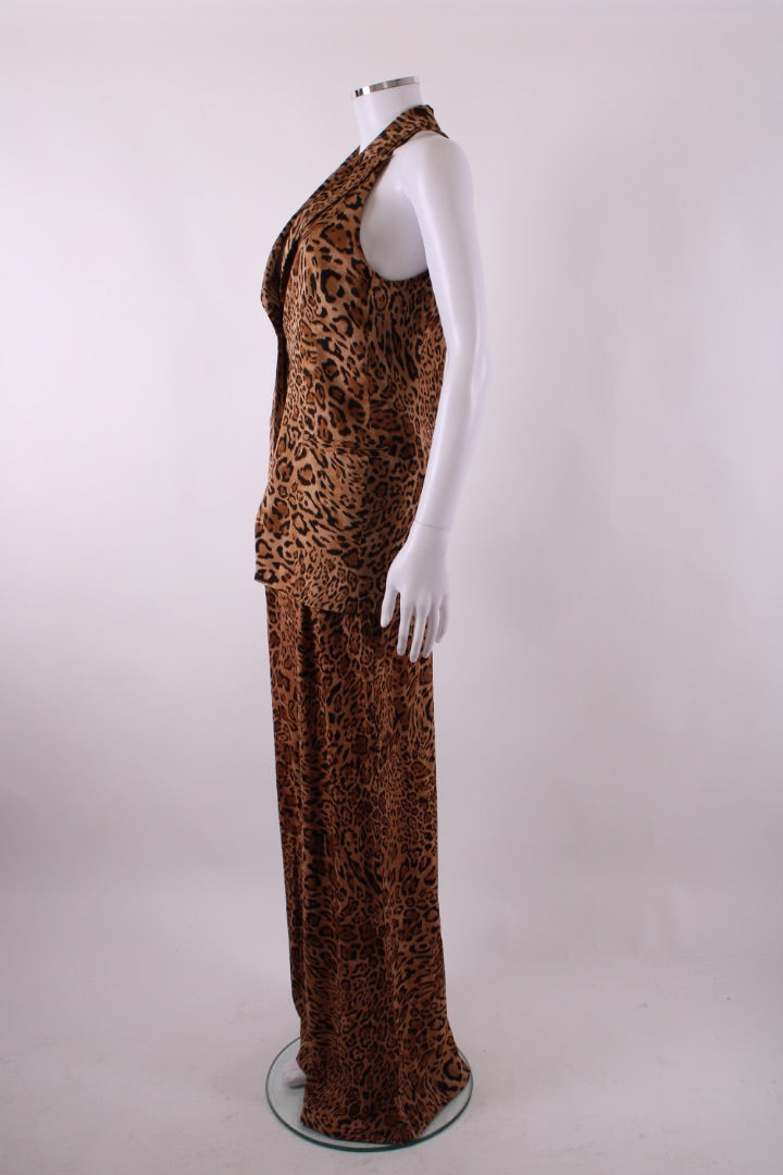 Twinset Waist Coat/ Trouser Co-Ord Leopard Print 10 | Default Title, Leopard Print