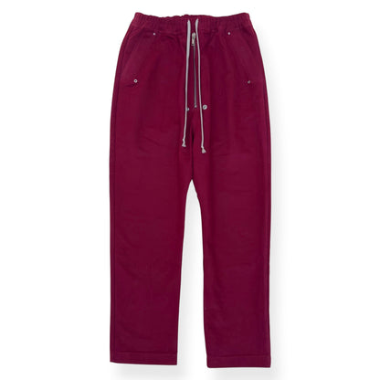 RICK OWENS DRKSHDW DRAWSTRING TROUSERS BURGUNDY M | W32, Burgundy