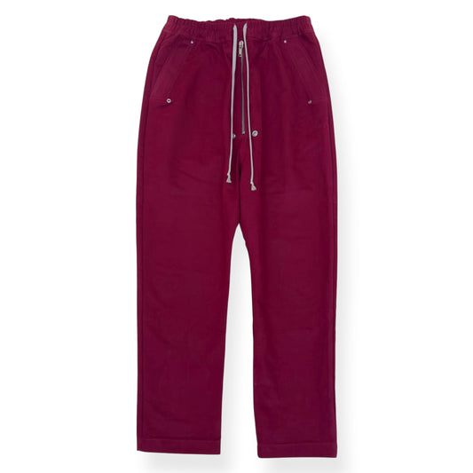 RICK OWENS DRKSHDW DRAWSTRING TROUSERS BURGUNDY M | W32, Burgundy
