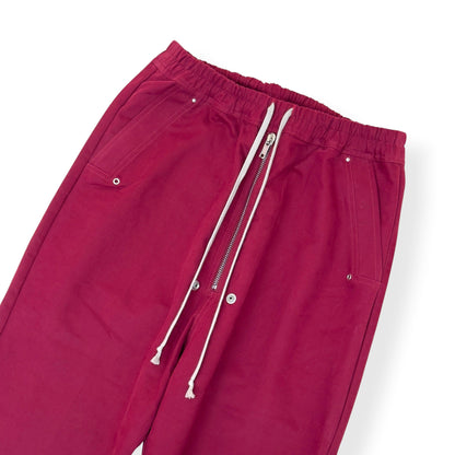RICK OWENS DRKSHDW DRAWSTRING TROUSERS BURGUNDY M | W32, Burgundy