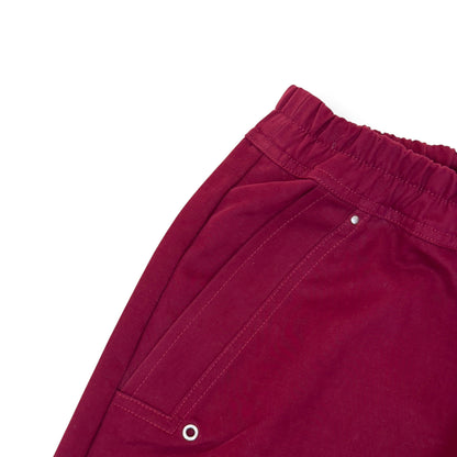 RICK OWENS DRKSHDW DRAWSTRING TROUSERS BURGUNDY M | W32, Burgundy