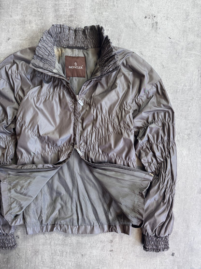 Moncler Taupe Lightweight Cinch Stitch Detailed Jacket