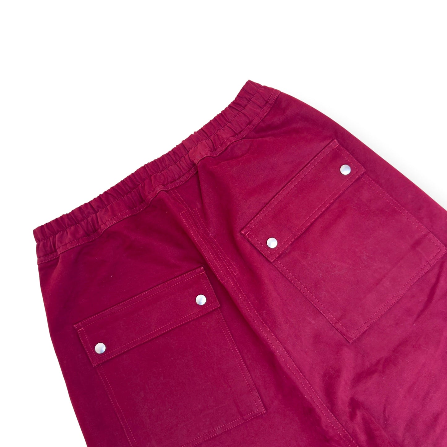 RICK OWENS DRKSHDW DRAWSTRING TROUSERS BURGUNDY M | W32, Burgundy