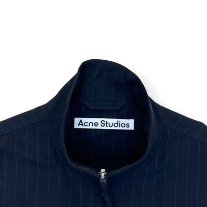 ACNE STUDIOS PINSTRIPE ZIP JACKET NAVY 50 / M | Medium, Navy