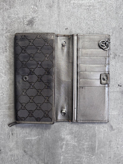 Gucci GG Monogram Bronze Imprime Continental Zip Purse