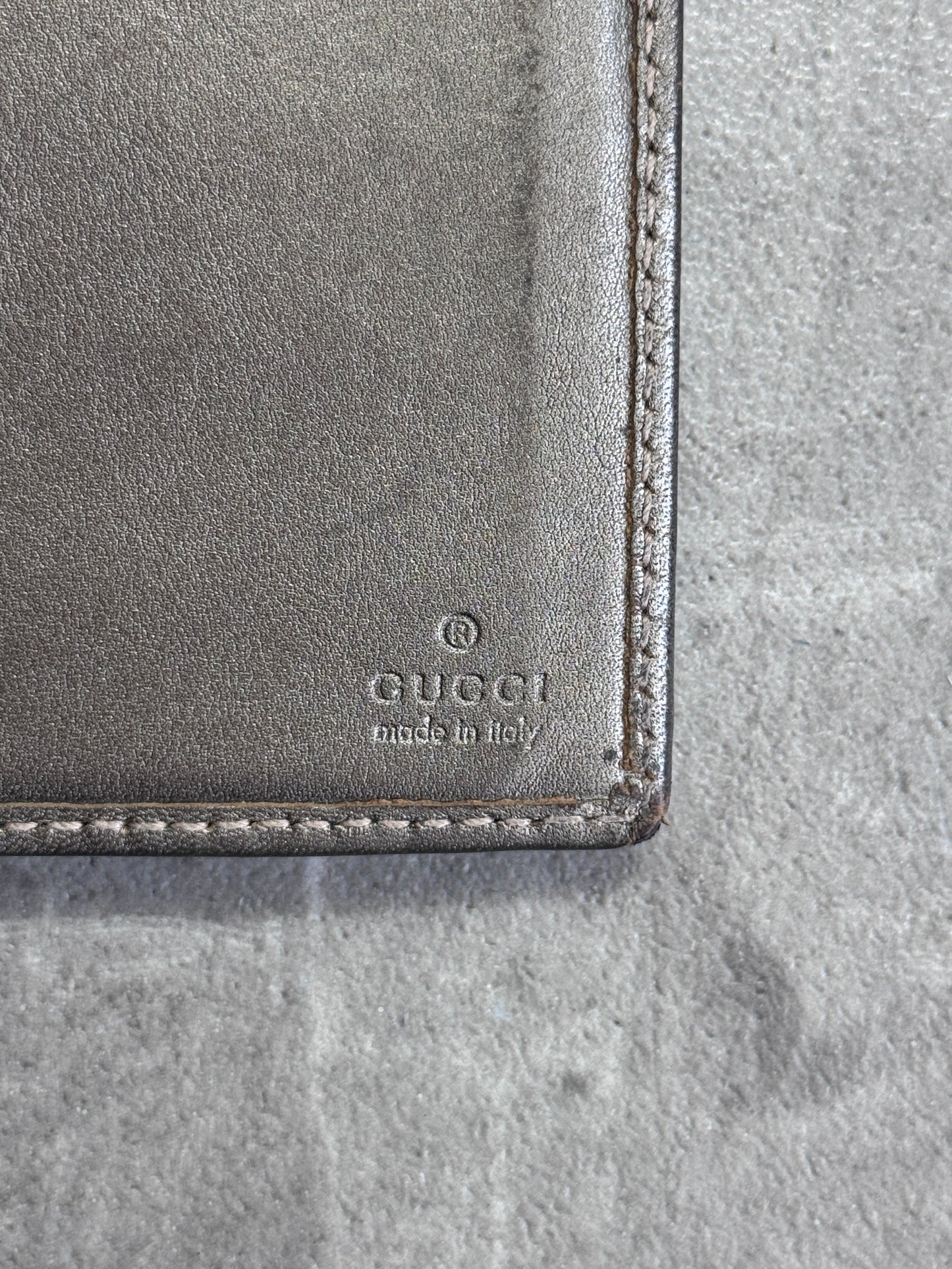 Gucci GG Monogram Bronze Imprime Continental Zip Purse