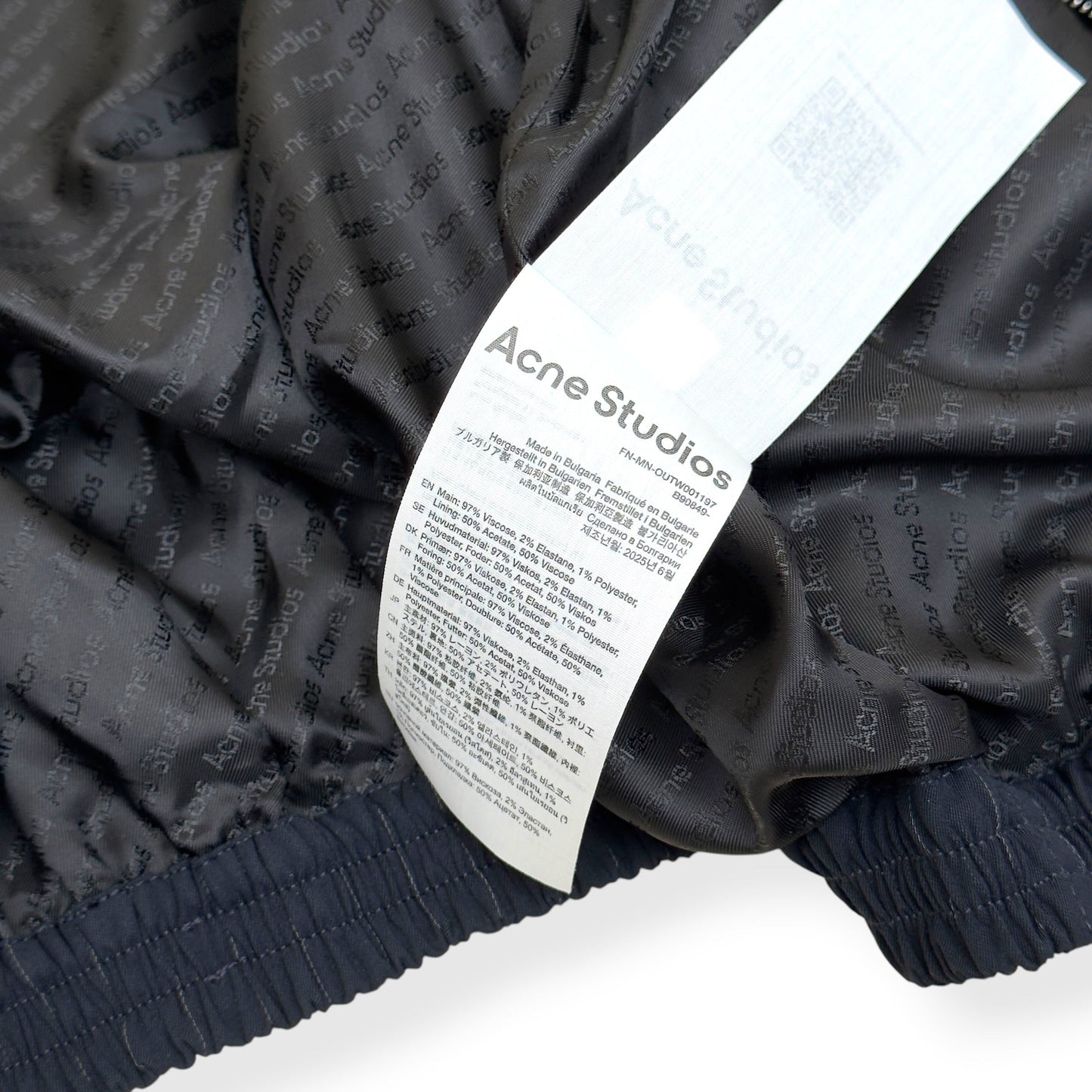 ACNE STUDIOS PINSTRIPE ZIP JACKET NAVY 50 / M | Medium, Navy