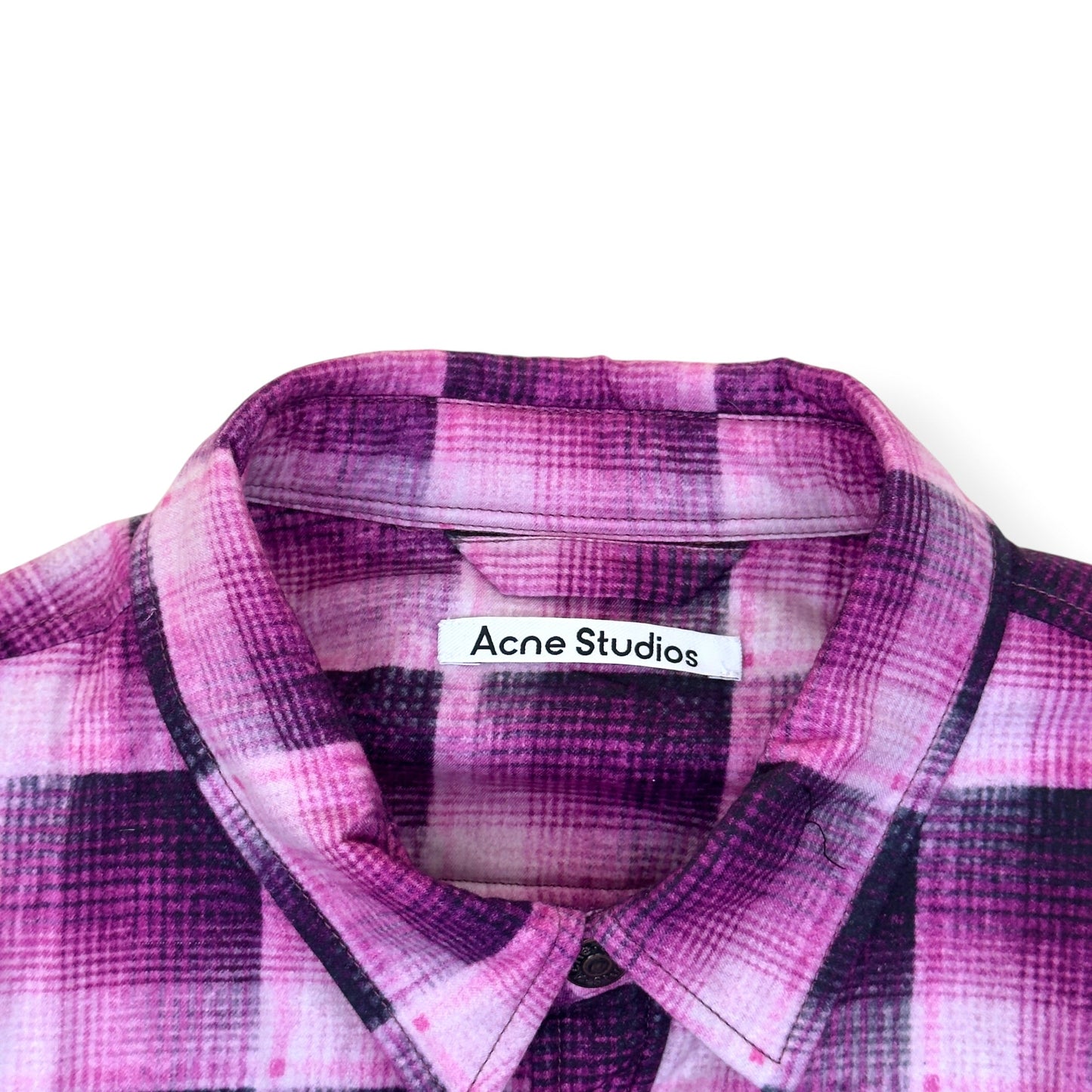 ACNE STUDIOS CHECK BUTTON UP JACKET PINK 52 / L | Large, Pink