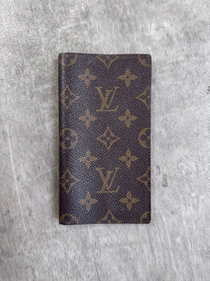 Louis Vuitton Brown Leather LV Monogram Long Wallet
