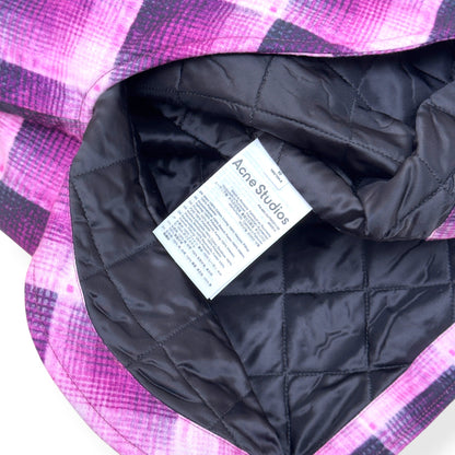 ACNE STUDIOS CHECK BUTTON UP JACKET PINK 52 / L | Large, Pink
