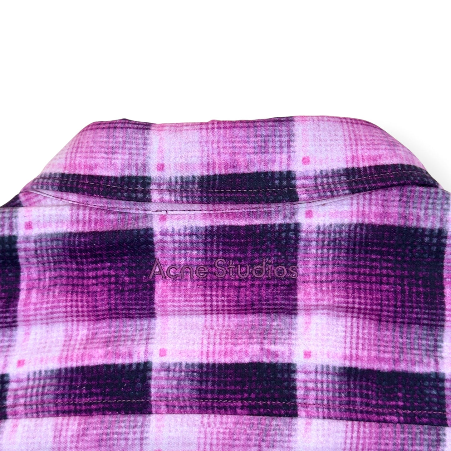 ACNE STUDIOS CHECK BUTTON UP JACKET PINK 52 / L | Large, Pink