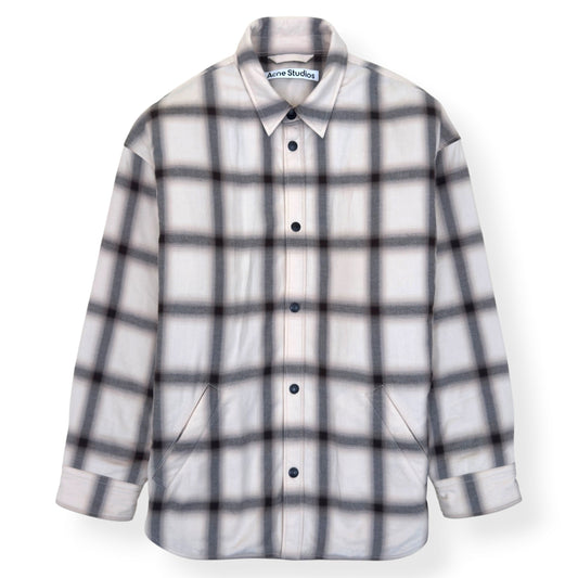 ACNE STUDIOS CHECK BUTTON UP JACKET CREAM 52 / L | Large, Cream
