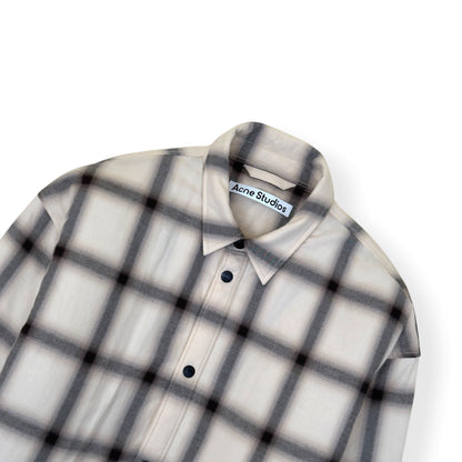 ACNE STUDIOS CHECK BUTTON UP JACKET CREAM 52 / L | Large, Cream