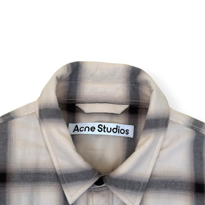 ACNE STUDIOS CHECK BUTTON UP JACKET CREAM 52 / L | Large, Cream