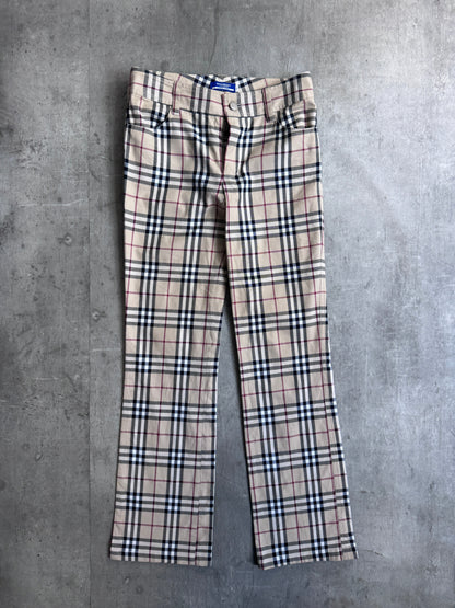 Burberry Blue Label Nova Check Cotton Trousers