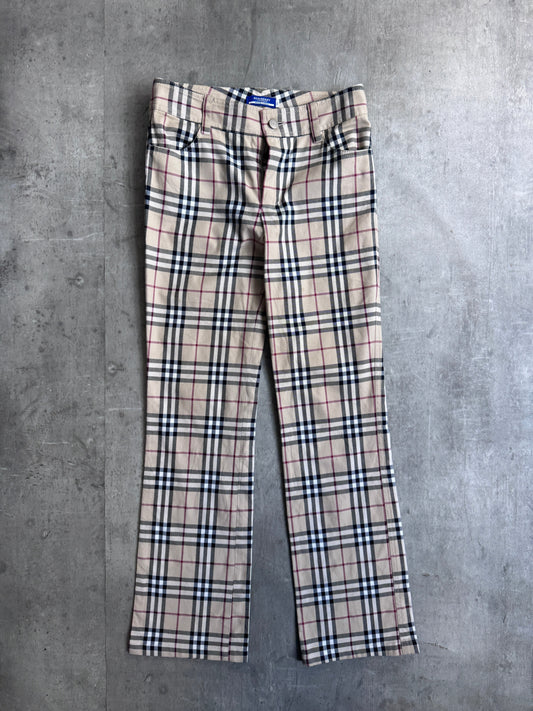 Burberry Blue Label Nova Check Cotton Trousers