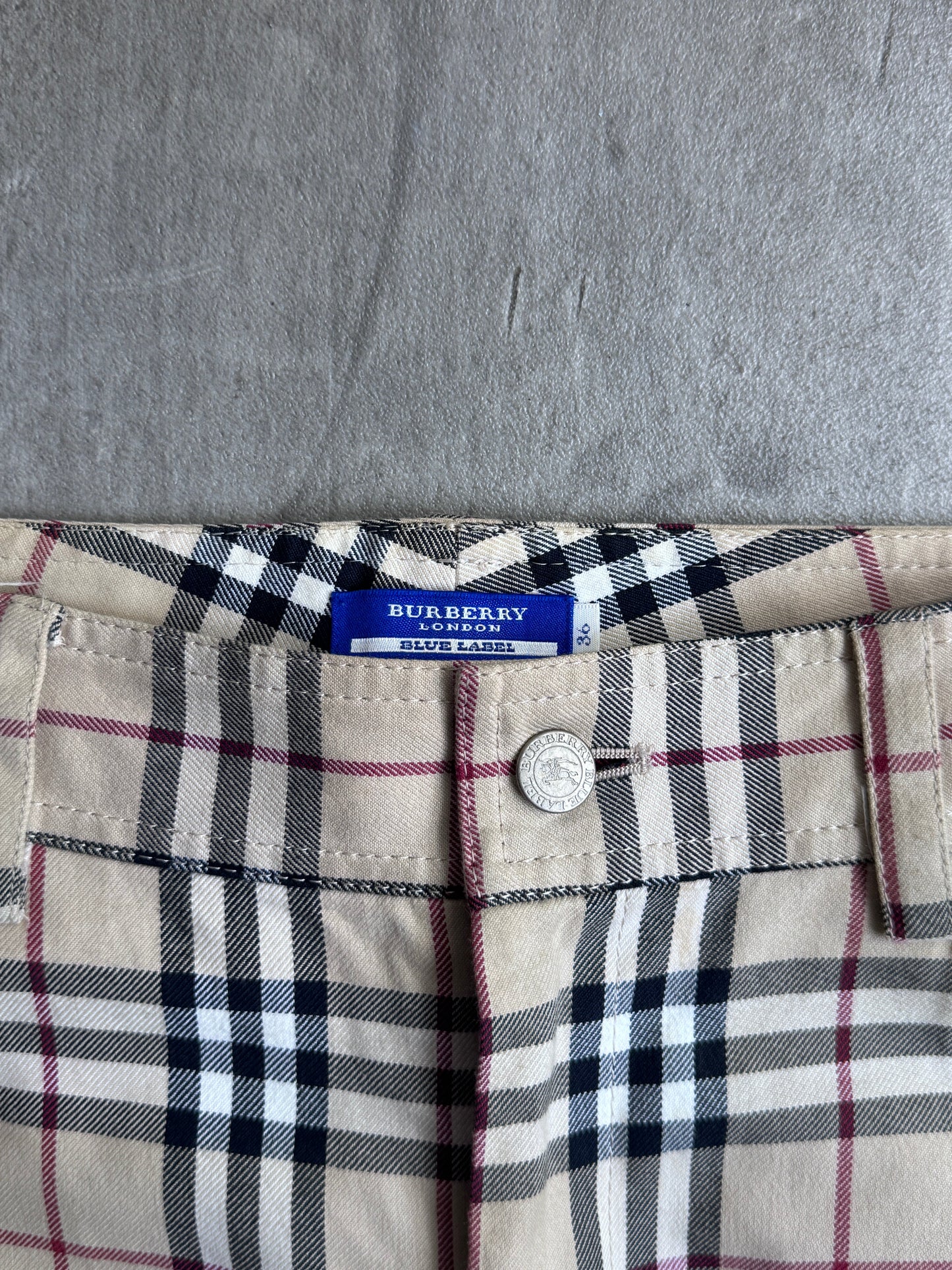 Burberry Blue Label Nova Check Cotton Trousers