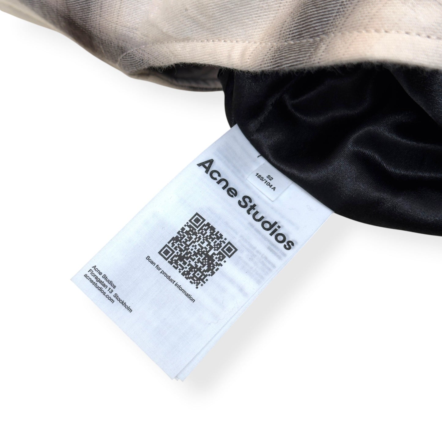 ACNE STUDIOS CHECK BUTTON UP JACKET CREAM 52 / L | Large, Cream